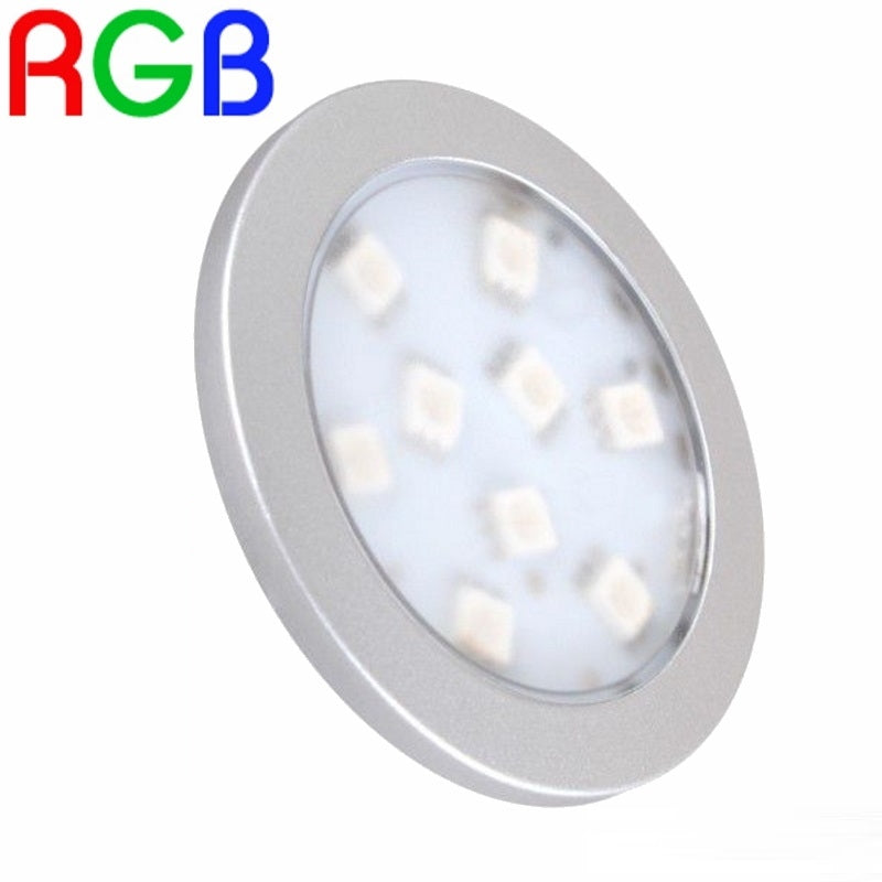 1-6 RGB LED Aufbau Möbel /Unterbauleuchte "ORBIT" + RGB Controller + Trafo
