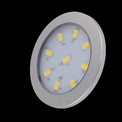 LED AUFBAU Möbel /Unterbauleuchte ORBIT XL silber kalt weiß (6000k) 12V/3W