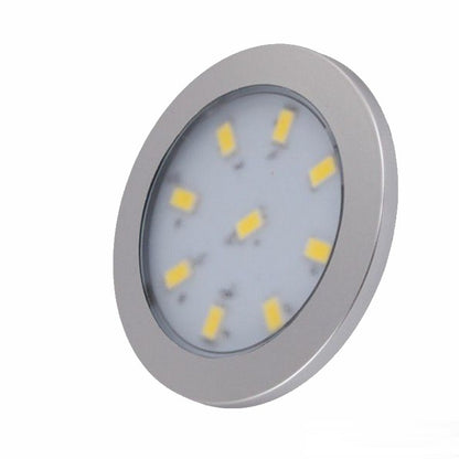 LED AUFBAU Möbel /Unterbauleuchte ORBIT XL silber kalt weiß (6000k) 12V/3W