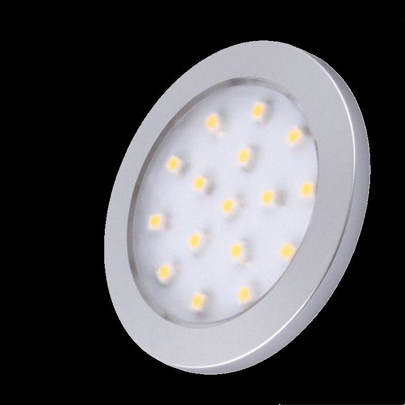 LED AUFBAU Möbel /Unterbauleuchte ORBIT silber kalt weiß (6000k) 12V/1,5W