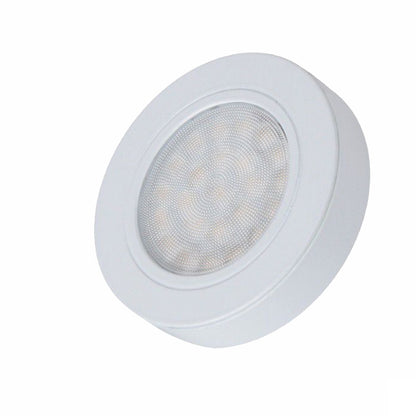 LED AUFBAU OVAL Möbel /Unterbauleuchte in weiß, warm weiß (3000k) 12V/2W D=65mm
