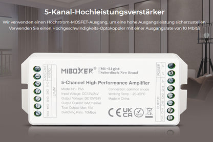 5-Kanal High Performance Signal-Verstärker (PA5), MiBoxer
