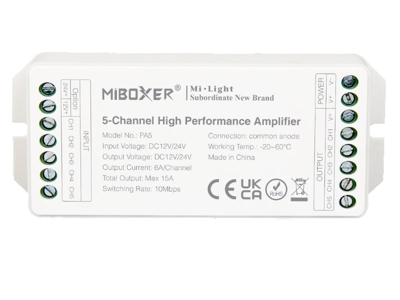 5-Kanal High Performance Signal-Verstärker (PA5), MiBoxer