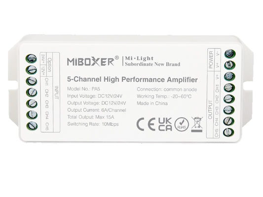 5-Kanal High Performance Signal-Verstärker (PA5), MiBoxer