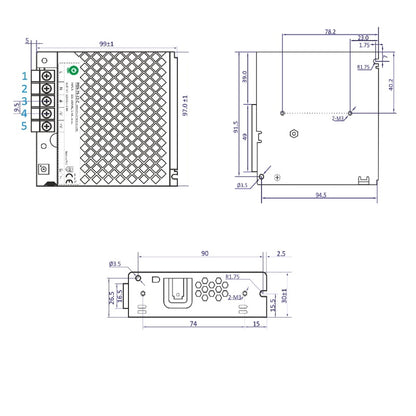 LED Trafo 12V/DC 75W 5A Netzteil (POS-75-12-C) Power Supply