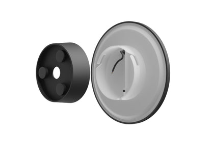 LED CCT Wandlampe | Wandleuchte "PIATTA" rund in schwarz 9W 230V 120x47MM IP44