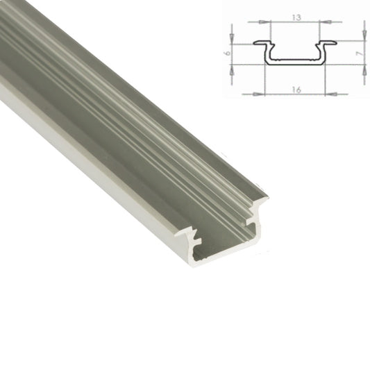 2m ALU Profil S-FUGE in silber + Abdeckung