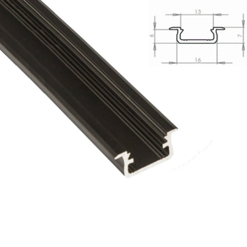 2m ALU Profil S-FUGE in silber + Abdeckung