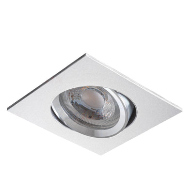 Einbaurahmen MR16/GU10 eckig / schwenkbar Kanlux "RADAN" 68mm=DA silber