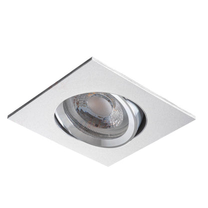 Einbaurahmen MR16/GU10 eckig / schwenkbar Kanlux "RADAN" 68mm=DA silber