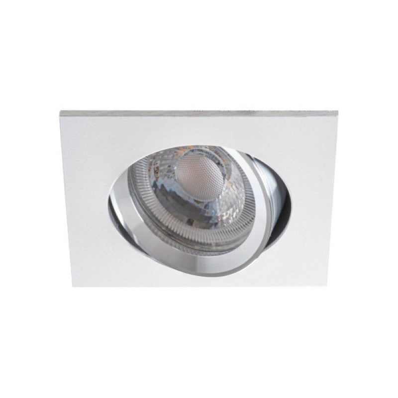 Einbaurahmen MR16/GU10 eckig / schwenkbar Kanlux "RADAN" 68mm=DA silber