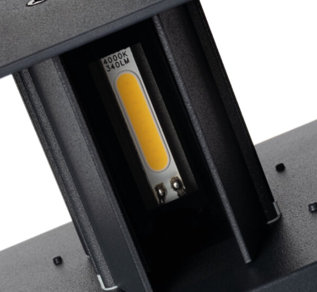 Wandlampe | Wandleuchte LED REKA PIR Grau Eckig 7W IP54
