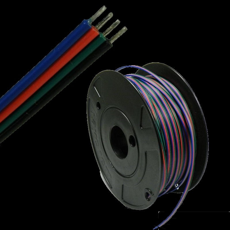 1-100m LED RGB Kabel 4 adrig RGB Anschlusskabel Leitung Litze für farbige LEDs