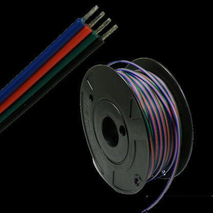 1-100m LED RGB Kabel 4 adrig RGB Anschlusskabel Leitung Litze für farbige LEDs