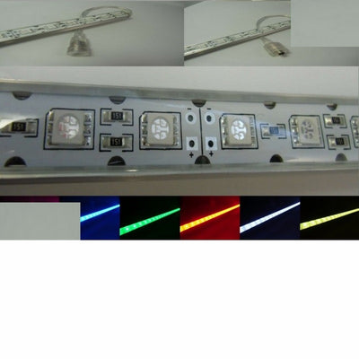 1m LED Leiste 60xSMD LEDs RGB 12V DC wasserfest IP64 + Halter