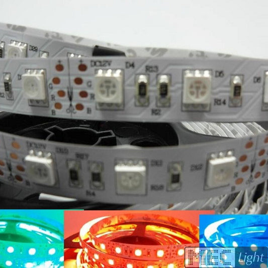 1m RGB LED Streifen 12V 14,4W 480Lm 60x 5050SMDs/m flexibler Stripe IP20