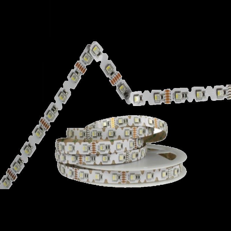 1m biegsamer RGBW / RGB+3000K Streifen 24V 15W 800Lm S-Form 48x 4Chip SMD/m IP66