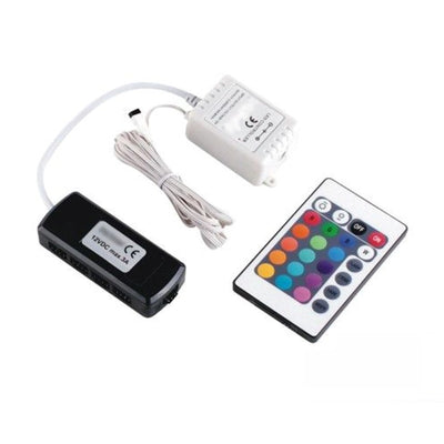 RGB Controller für RGB Clips & Orbit Leuchten + IR Fernbedienung + 9er Verteiler