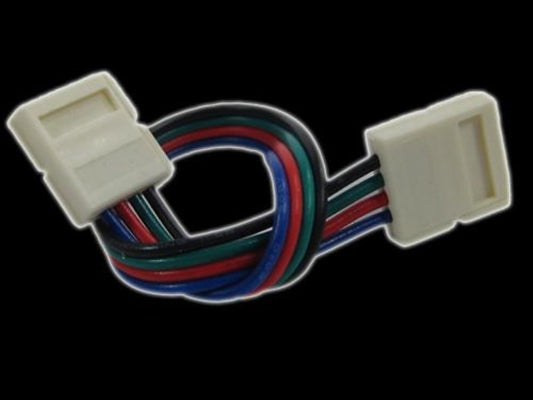 4-Pin-Klapp Verbinder für 2 RGB-SMD Streifen/Stripes 10mm ca.15cm Kabel