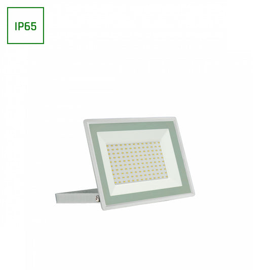 LED Scheinwerfer / Fluter / Strahler 100W 8700lm Gehäuse weiß IP65 Außenstrahler