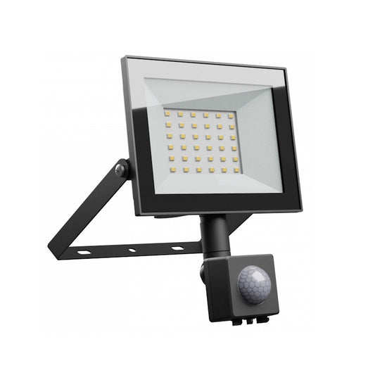 LED Fluter / Scheinwerfer 30W 2740Lm mit Bewegungsmelder in schwarz IP44