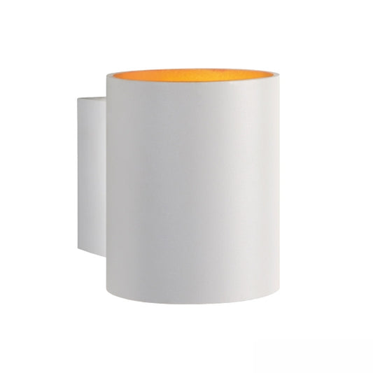 Designer Wandleuchte / Wandlampe / Wandstrahler Zylinder G9 in weiß IP20