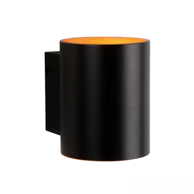 Designer Wandleuchte / Wandlampe / Wandstrahler Zylinder G9 in schwarz IP20