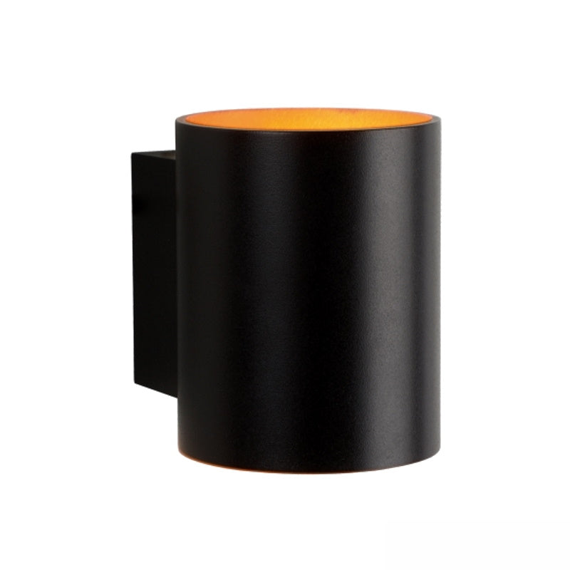 Designer Wandleuchte / Wandlampe / Wandstrahler Zylinder G9 in schwarz IP20