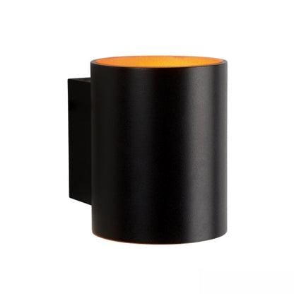 Designer Wandleuchte / Wandlampe / Wandstrahler Zylinder G9 in schwarz IP20