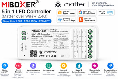 5in1 LED-Controller Matter Over WiFi+2.4GHz MiBoxer