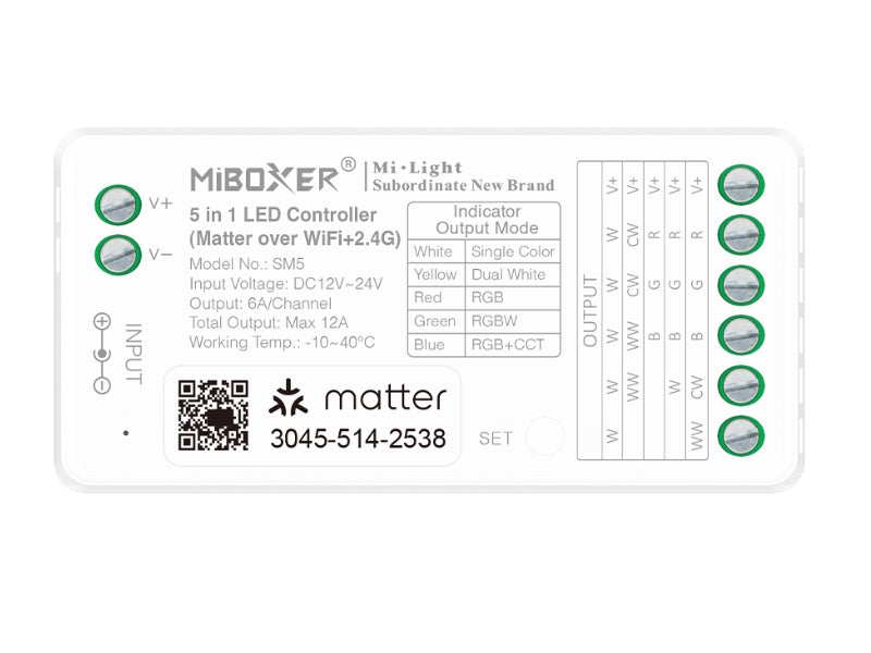 5in1 LED-Controller Matter Over WiFi+2.4GHz MiBoxer