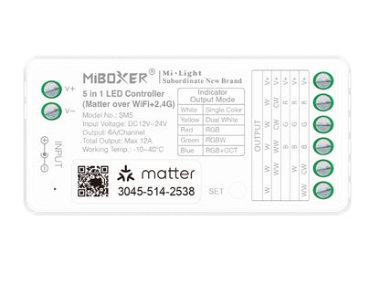 5in1 LED-Controller Matter Over WiFi+2.4GHz MiBoxer