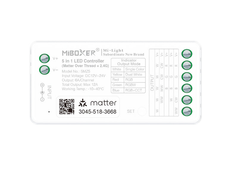 5in1 LED-Controller Matter Over Thread+2.4GHz 12A Miboxer