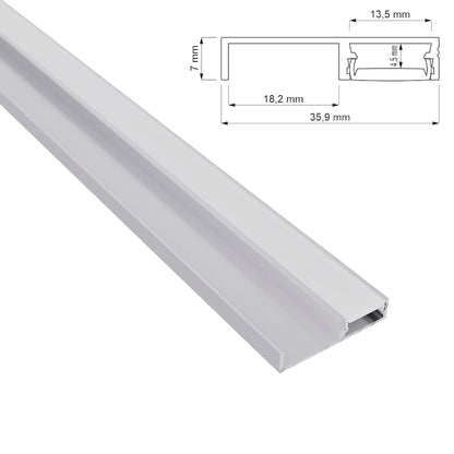 ALU Profil Leiste SOCKELFUGE-13 in silber Küchenschrank für LED Streifen 1m | 2m