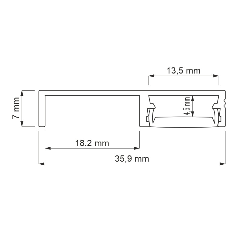 ALU Profil Leiste SOCKELFUGE-13 in schwarz Küchenschrank für LED Streifen 1m 2m