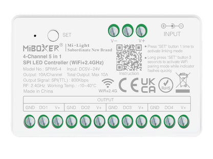 4-Kanal 5-in-1 SPI LED Controller (WiFi + 2.4GHz) Miboxer