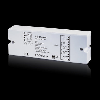4 Kanal RGB(W) Funk LED Empfänger (SR-1009EA) für 4 Zonen RF Sender 4x 8A