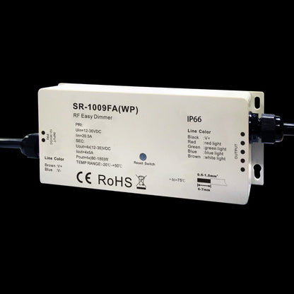 RGBW Controler / Empfänger wasserfest für Zonen Funk Sender SR-1009FA(WP) IP66
