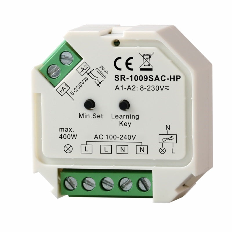 Funk LED DIMMER / Controller 230V/AC bis zu 400W schalten/dimmen (SR-1009SAC-HP)