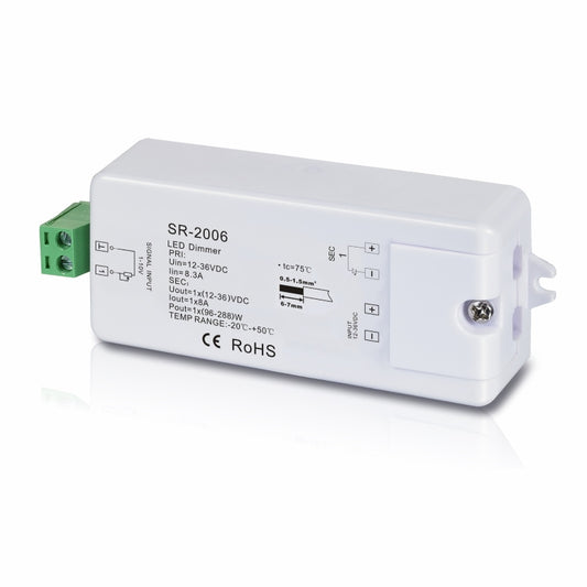 1 Kanal LED Dimmer (SR-2006) für Dimmer 1-10V max. 1x 8A (12V 36V)