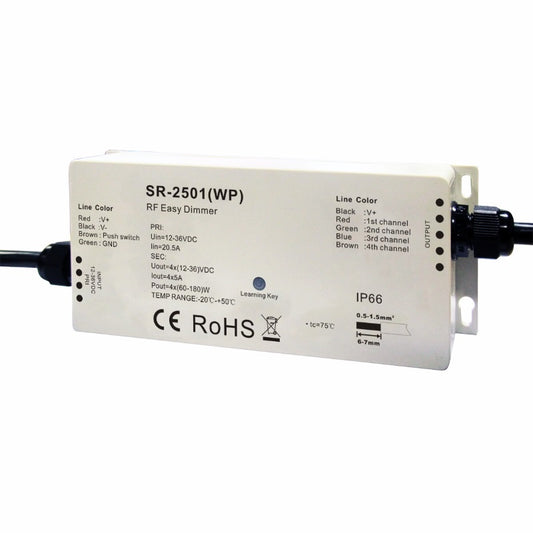 RF Empfänger wasserfest 12-36V Funk max. 4x 5A (SR-2501N-WP)