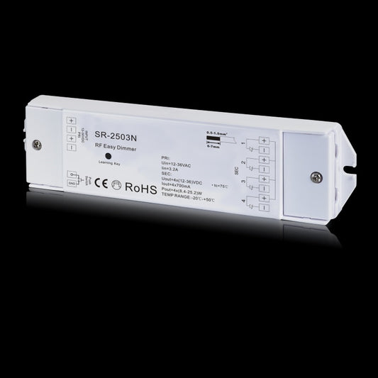 4 Kanal RGB(W) LED Empfänger (SR-1009FA7) für Funk Sender Konstantstrom 4x 700mA