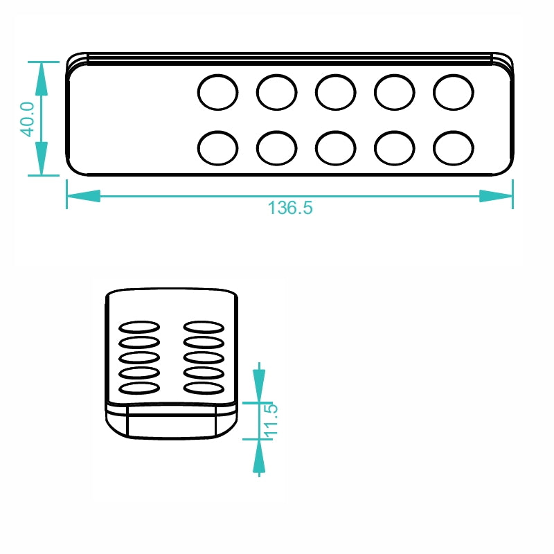 LED Dimmer / Funk Fernbedienung Sender 869.5MHZ 8 Zonen (SR-2833K8)
