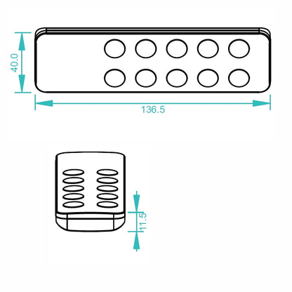 LED Dimmer / Funk Fernbedienung Sender 869.5MHZ 8 Zonen (SR-2833K8)