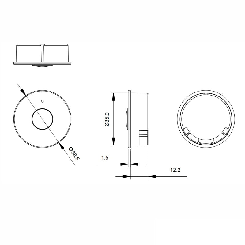 1 Kanal Funk LED Dimmer/Schalter/Taster rund für Zonen/Kanal Sender (SR-2833S)