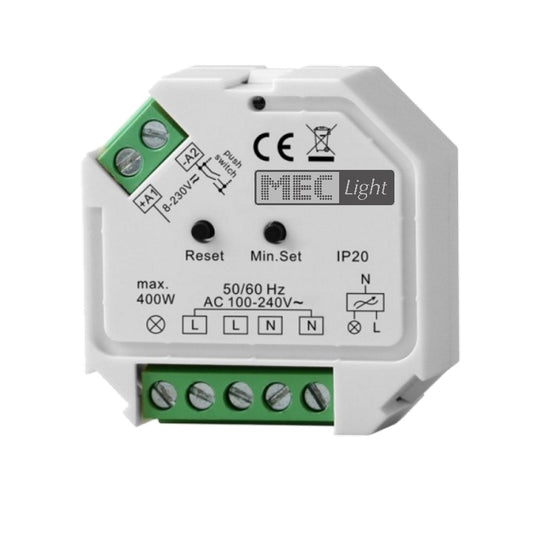 ZigBee Dimmer/Controller 230V bis zu 400W LEDs schalten/dimmen (SR-ZG9101SAC-HP)