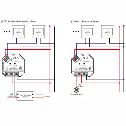 Funk LED DIMMER / Controller 230V/AC bis zu 400W schalten/dimmen (SR-1009SAC-HP)