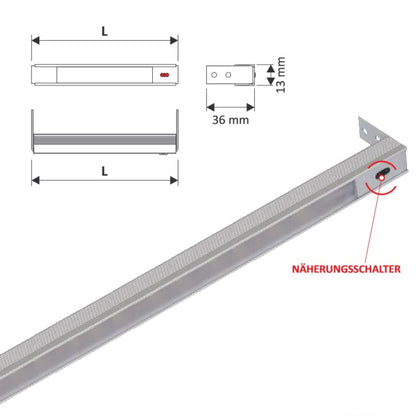 LED Lichtleiste Schublade 764mm lang 12V / 7W 530Lm 12V auto AN /AUS Funktion