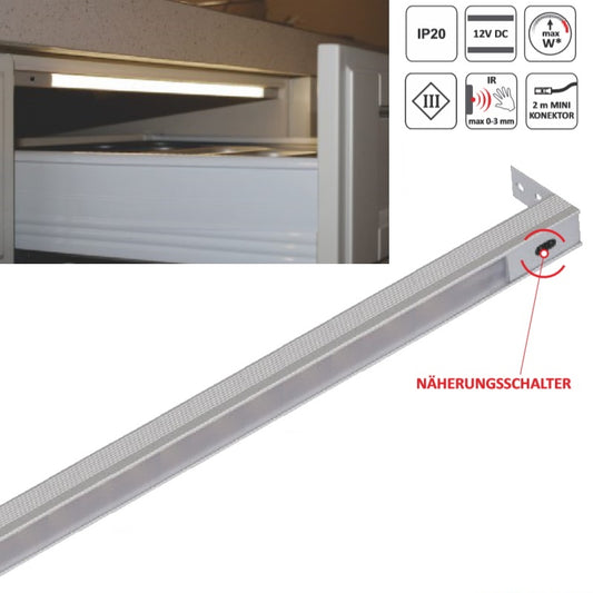 LED Lichtleiste Schublade 864mm lang 8W 600Lm 12V auto AN /AUS Funktion