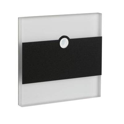 LED Treppenleuchte + Bewegungsmelder PIR TERRA 0,8W 12V neutral weiß 4000K schwarz